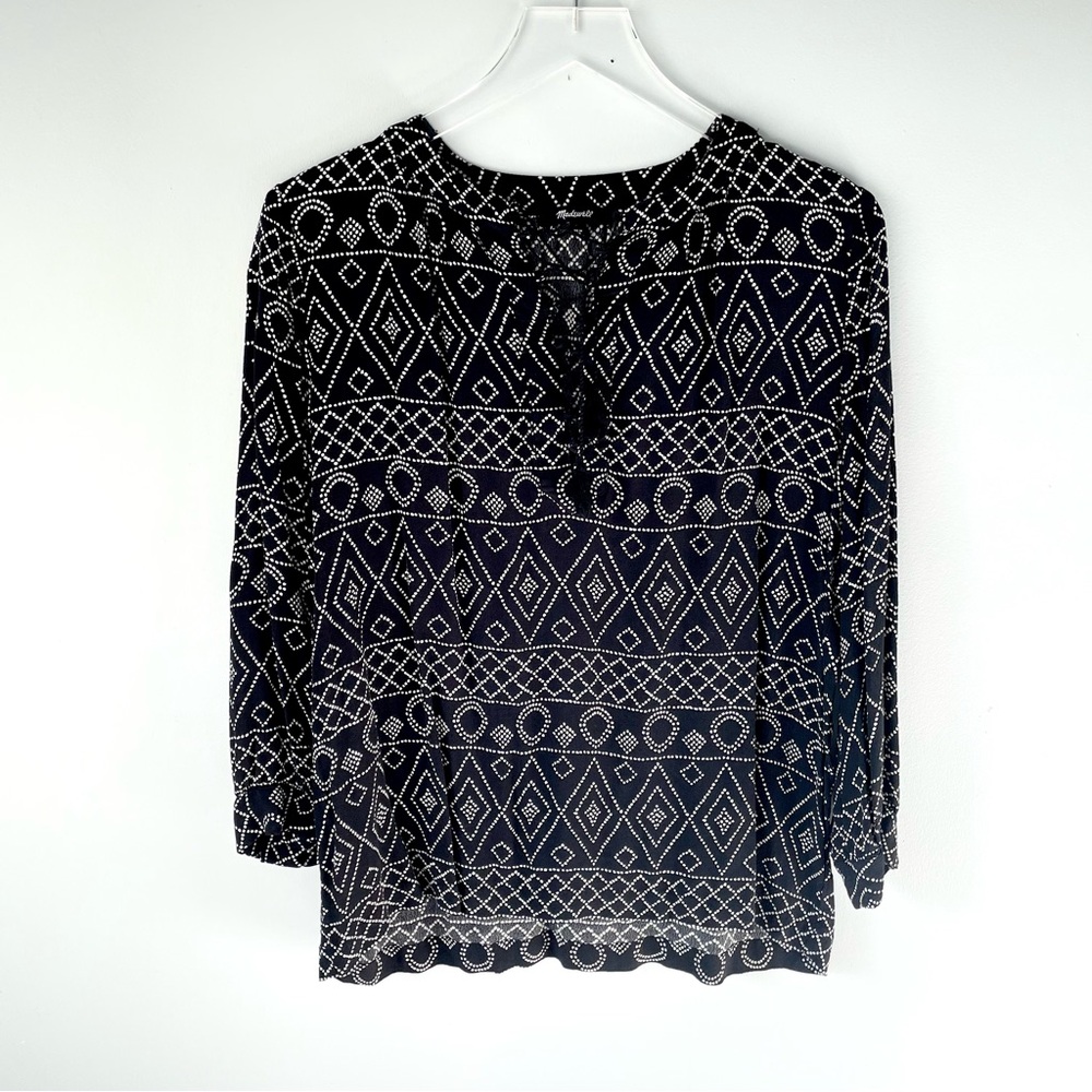 Madewell Aztec print tunic boho blouse